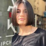 Coupes de cheveux courtes à la mode sans frange photo