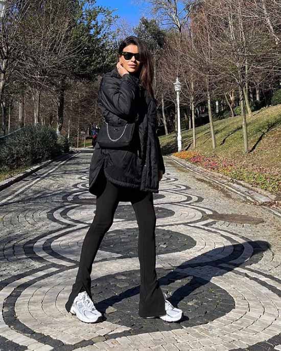 Leggings 2021-2022: que porter, des images à la mode photo