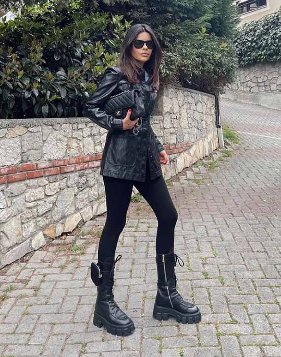 Leggings 2021-2022: que porter, des images à la mode photo