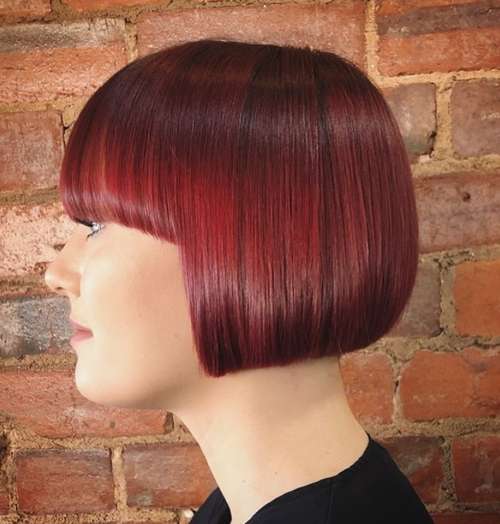 Bob avec une frange droite droite