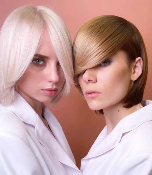 Bob Kare avec une frange 2021: photos de coupes de cheveux à la mode, tendances