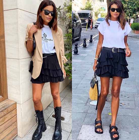 Jupes en cuir à la mode printemps-été 