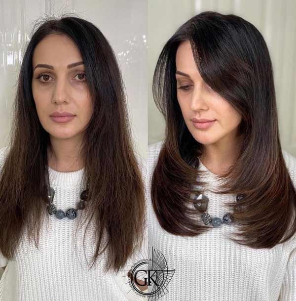 Échelle pour cheveux longs