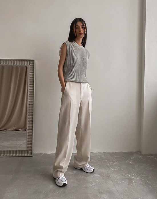 Pantalon large 2021: que porter, photos, idées de looks
