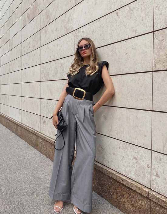Pantalon large 2021: que porter, photos, idées de looks