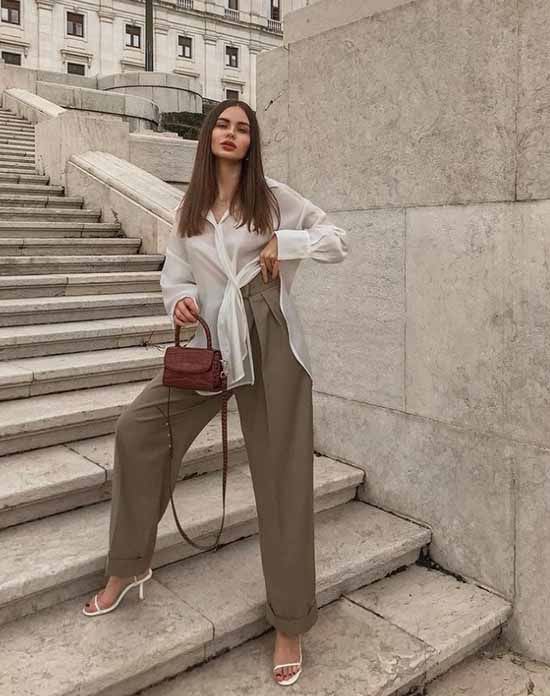 Pantalon large 2021: que porter, photos, idées de looks