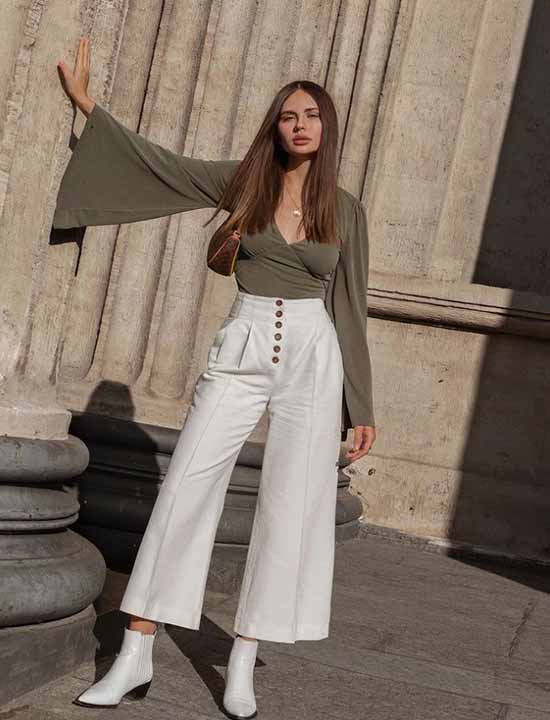Pantalon large 2021: que porter, photos, idées de looks