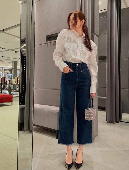 Pantalon large 2021: que porter, photos, idées de looks