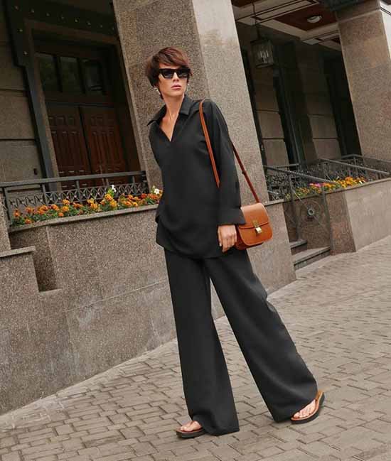 Pantalon large 2021: que porter, photos, idées de looks