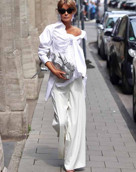 Pantalon large 2021: que porter, photos, idées de looks