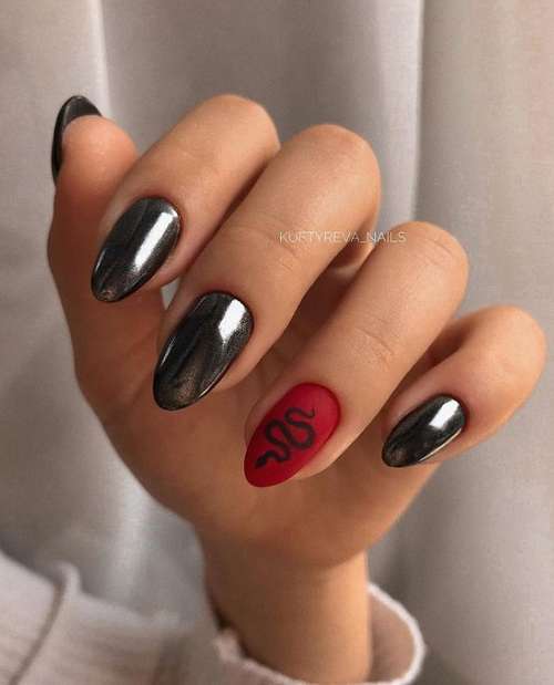 Manucure bicolore avec frottement