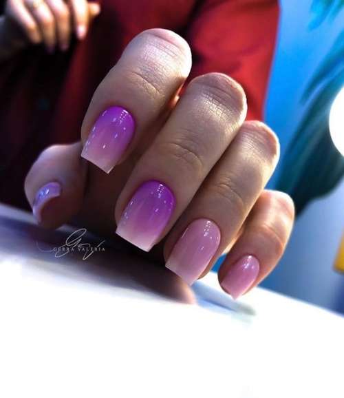 Ongles dégradés de printemps