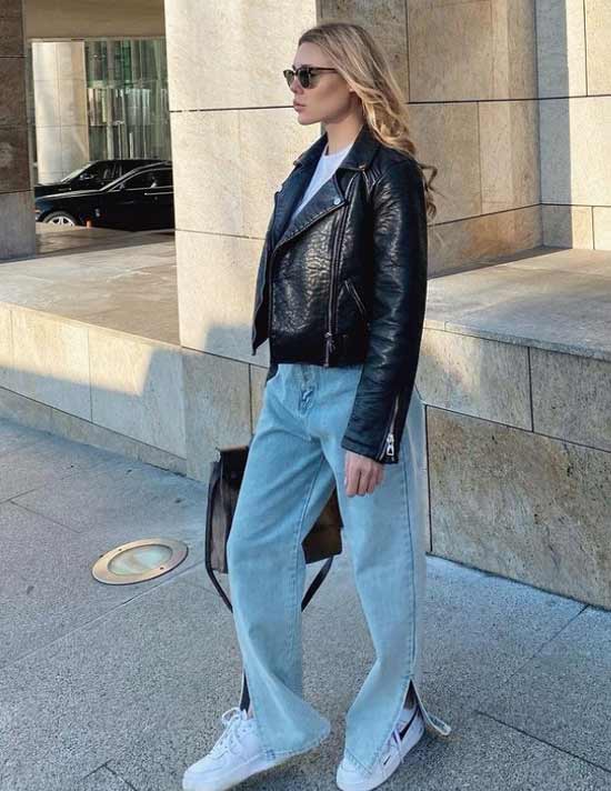 Jeans à la mode avec des fentes