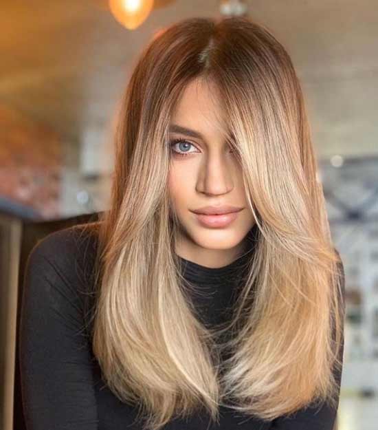 Coupe de cheveux longue à la mode printemps-été