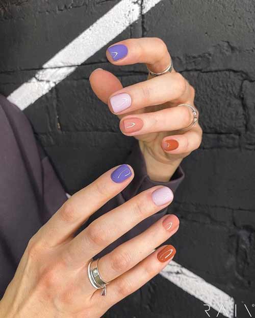 Conception d'ongles à ressort multicolores