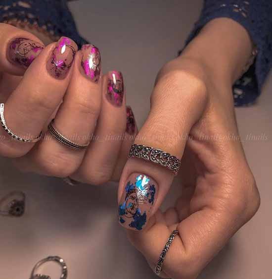 Manucure nue avec du papier d'aluminium 2021: photos, actualités