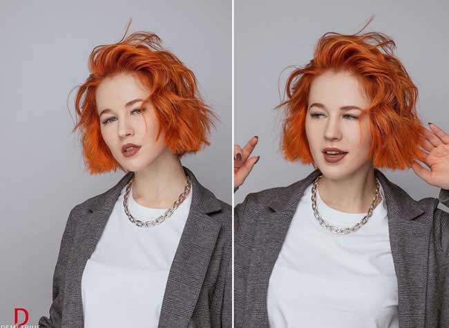 Coupe de cheveux shaggy à l'épaule