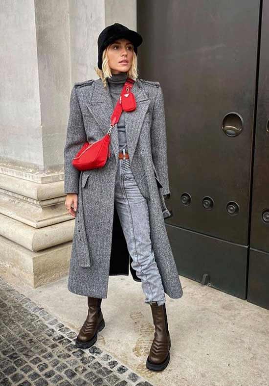 Bottes à la mode à semelles épaisses