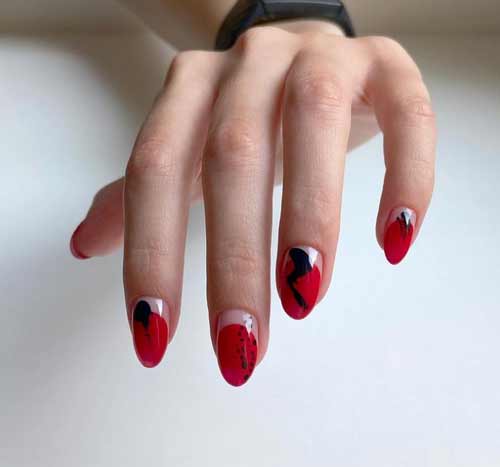 Manucure avec trous transparents