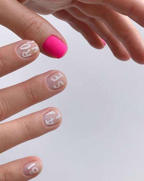 Manucure transparente différentes mains