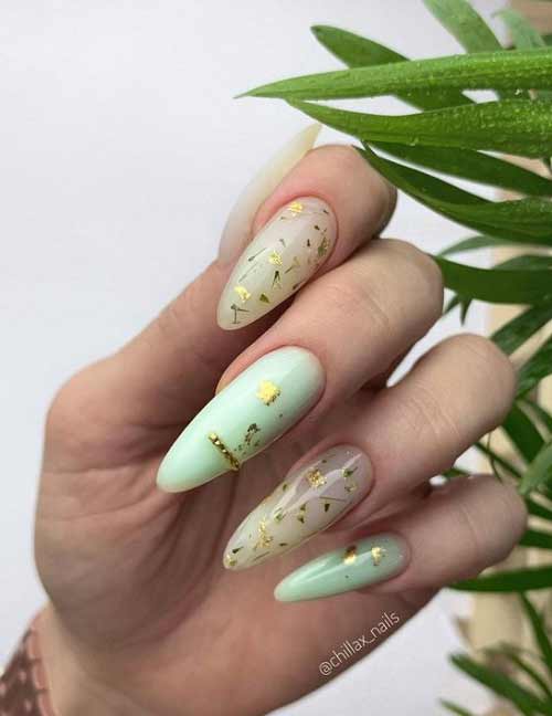 Manucure de printemps pour les ongles longs