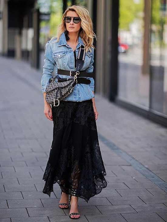 Robe longue en dentelle pour la vie quotidienne