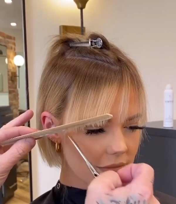 Frange droite sans graduation