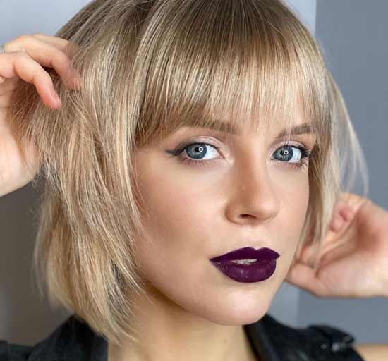 Kare avec une frange droite