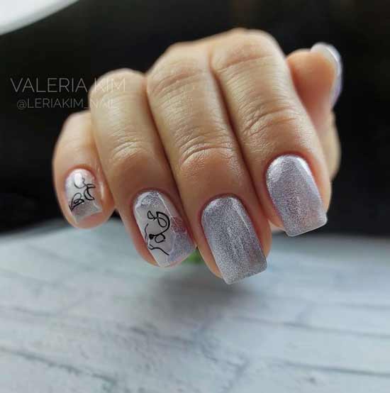 Oeil de chat manucure légère