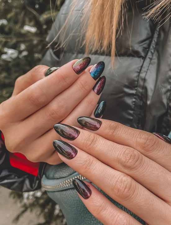 Manucure "oeil de chat" with design 2021: photos, actualités