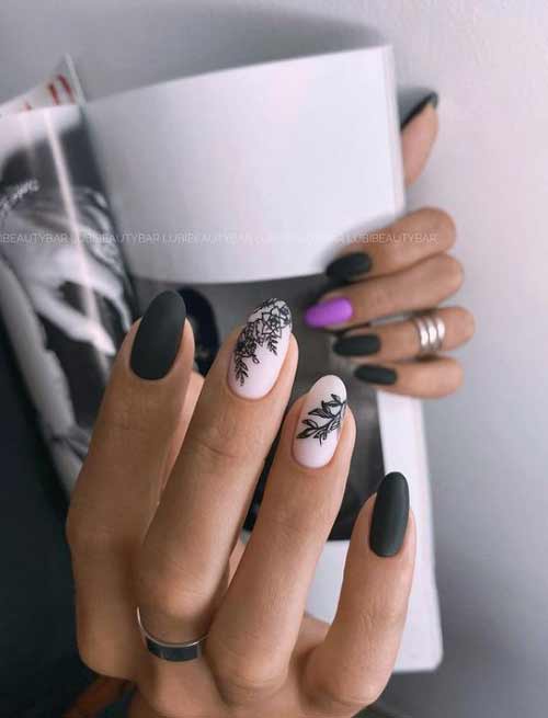 Conception d'ongles différentes mains