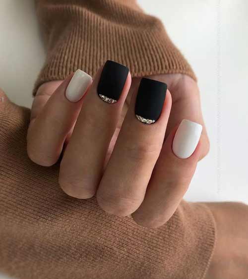 Noir et blanc avec strass