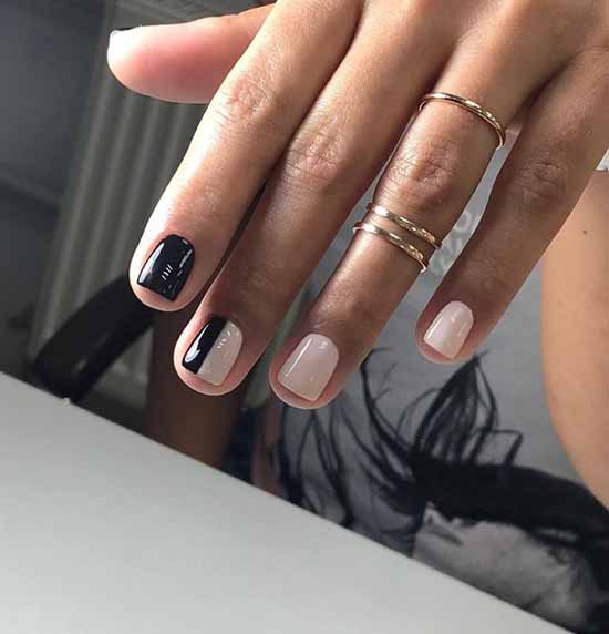 Manucure noir et blanc 2021: photo, top design des ongles