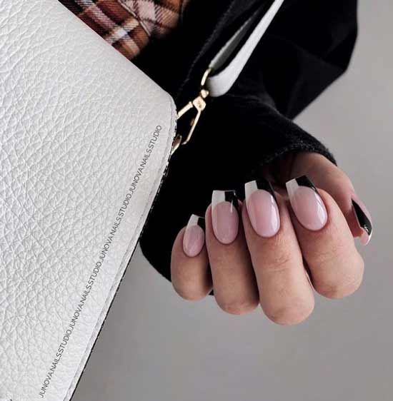 Manucure française bicolore