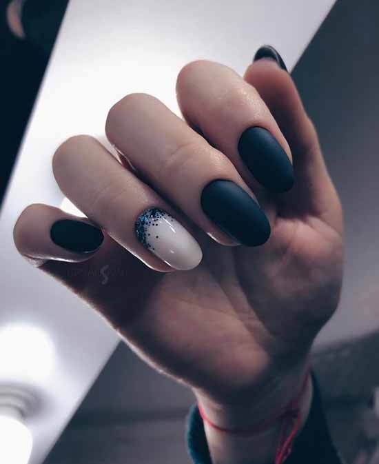 Manucure noir et blanc 2021: photo, top design des ongles