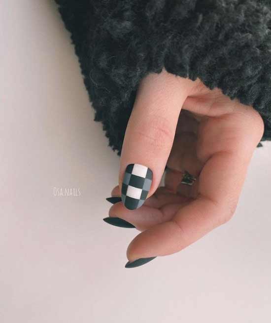 Manucure cage noir et blanc