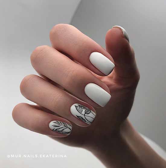 Manucure noir et blanc 2021: photo, top design des ongles
