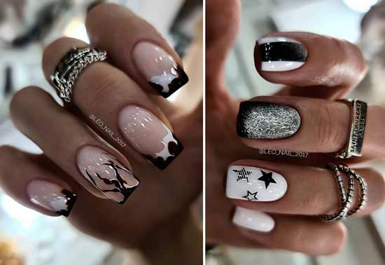 Idées de manucure en noir et blanc