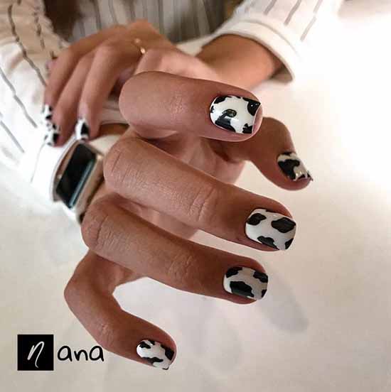 Manucure noir et blanc 2021: photo, top design des ongles