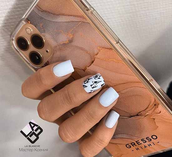 Manucure noir et blanc 2021: photo, top design des ongles