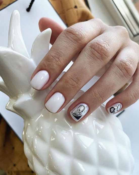 Manucure noir et blanc 2021: photo, top design des ongles