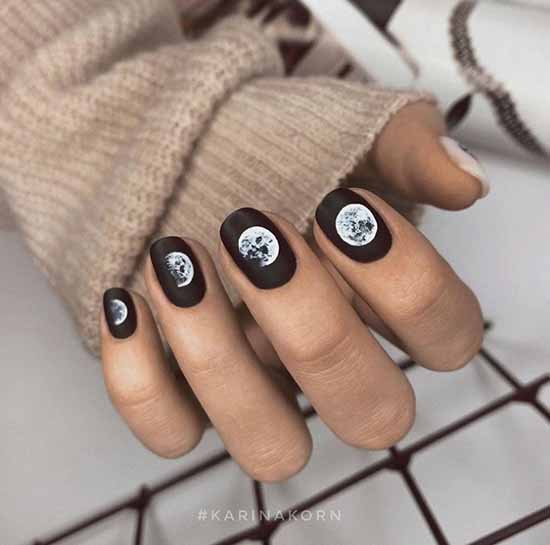 Manucure noir et blanc 2021: photo, top design des ongles