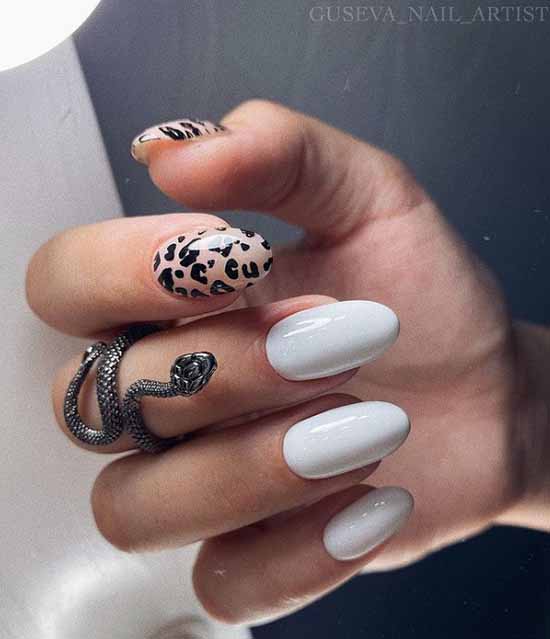 Manucure noir et blanc 2021: photo, top design des ongles
