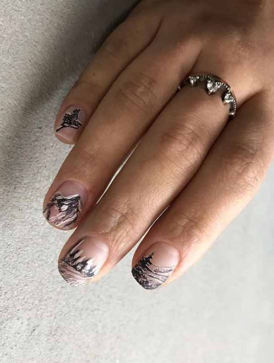 Manucure noir et blanc 2021: photo, top design des ongles