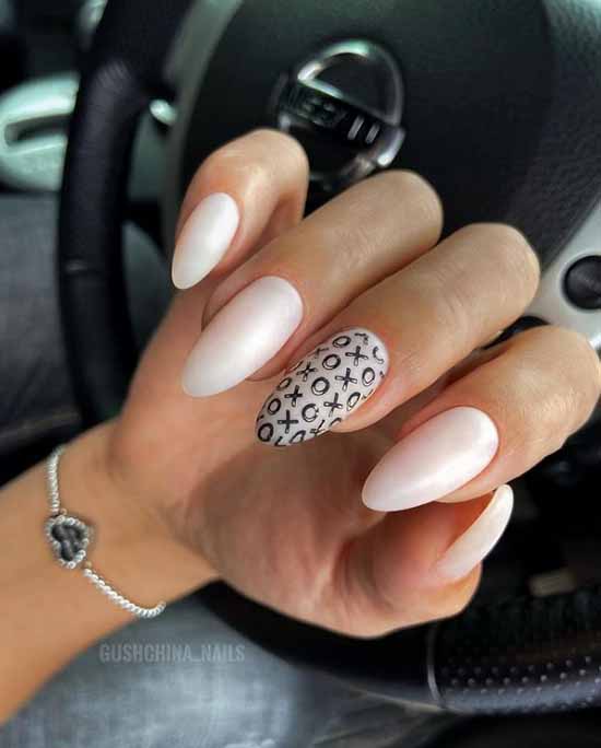 Manucure noir et blanc 2021: photo, top design des ongles