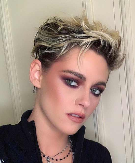 Asymétrie de photo cheveux courts