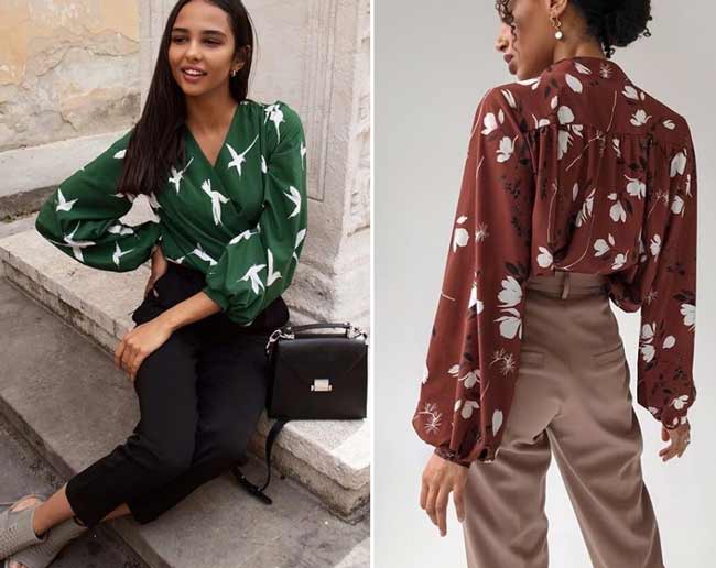 Blouses à manches volumineuses