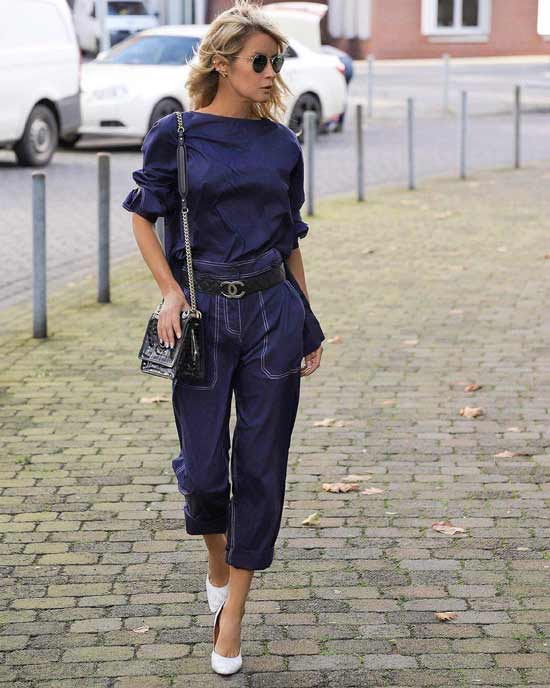 Chemisier uni à manches épaisses