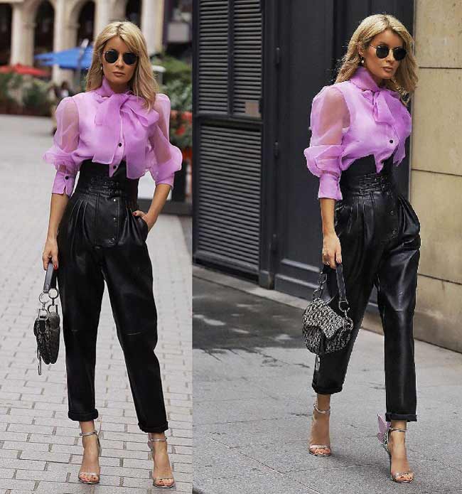 Blouse victorienne à nœud