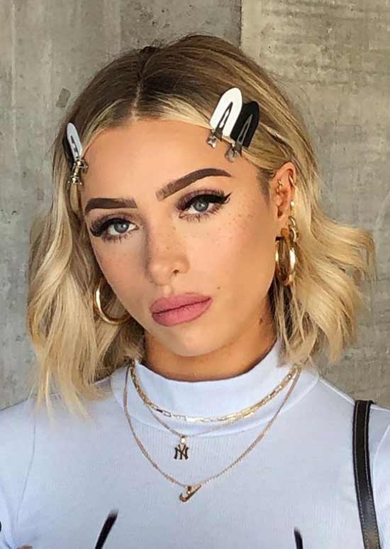 Styling avec des épingles à cheveux en métal